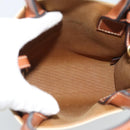 CELINE Triomphe Vertical Cabas Mini Bag Leather 2way Beige Gold Auth mr2709V-11