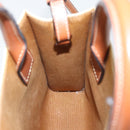 CELINE Triomphe Vertical Cabas Mini Bag Leather 2way Beige Gold Auth mr2709V-20