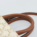 CELINE Triomphe Vertical Cabas Mini Bag Leather 2way Beige Gold Auth mr2709V-8