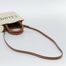 CELINE Triomphe Vertical Cabas Mini Bag Leather 2way Beige Gold Auth mr2709V-9