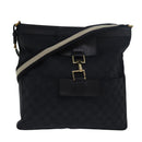 GUCCI Sherry Line GG Canvas Shoulder Bag Black White 001 4094 Auth mr271-1