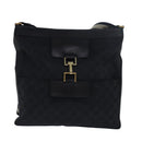 GUCCI Sherry Line GG Canvas Shoulder Bag Black White 001 4094 Auth mr271-13