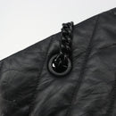 BALENCIAGA Crash Shoulder Bag Leather Black 777856 Auth mr2710V-14