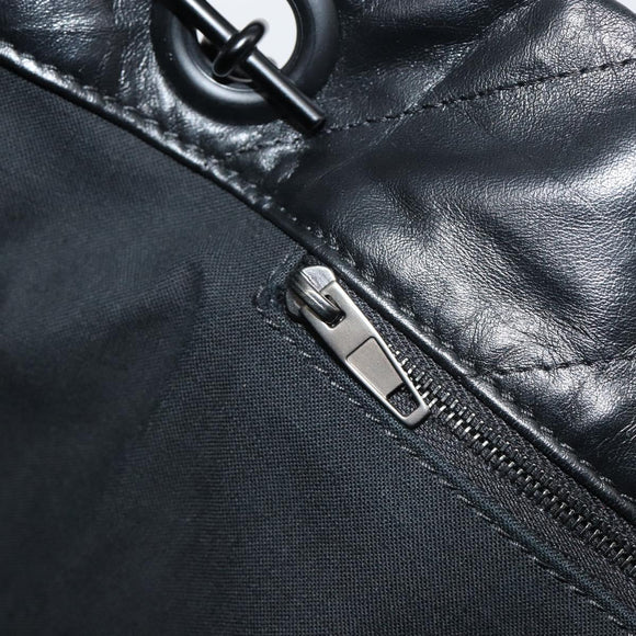 BALENCIAGA Crash Shoulder Bag Leather Black 777856 Auth mr2710V