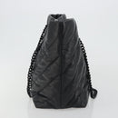 BALENCIAGA Crash Shoulder Bag Leather Black 777856 Auth mr2710V-5