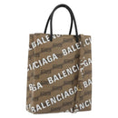 BALENCIAGA Large Shopping Hand Bag Leather 2way Brown Gold 693805 Auth mr2711A-1