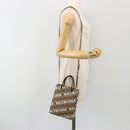 BALENCIAGA Large Shopping Hand Bag Leather 2way Brown Gold 693805 Auth mr2711A-22