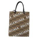 BALENCIAGA Large Shopping Hand Bag Leather 2way Brown Gold 693805 Auth mr2711A-2