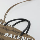 BALENCIAGA Large Shopping Hand Bag Leather 2way Brown Gold 693805 Auth mr2711A-8