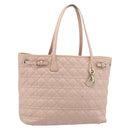 Christian Dior Canage Panarea Tote Bag Coated Canvas Pink Gold Auth mr2712-1