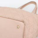 Christian Dior Canage Panarea Tote Bag Coated Canvas Pink Gold Auth mr2712-10