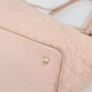 Christian Dior Canage Panarea Tote Bag Coated Canvas Pink Gold Auth mr2712-12