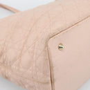 Christian Dior Canage Panarea Tote Bag Coated Canvas Pink Gold Auth mr2712-13