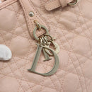 Christian Dior Canage Panarea Tote Bag Coated Canvas Pink Gold Auth mr2712-14