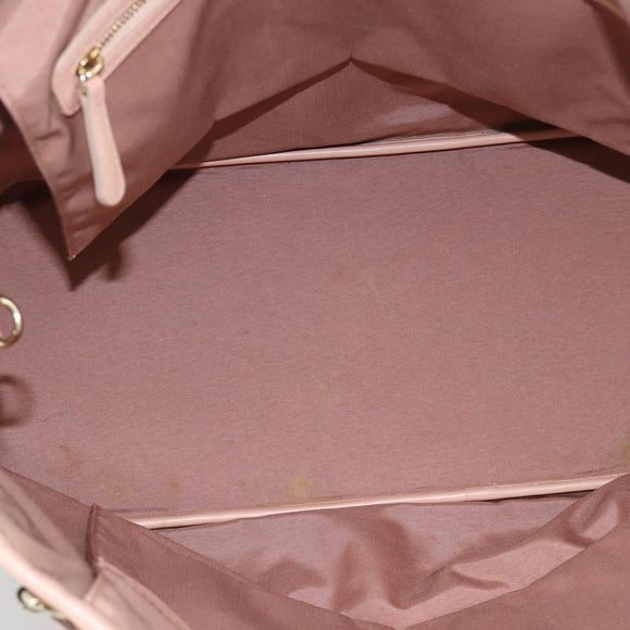 Christian Dior Canage Panarea Tote Bag Coated Canvas Pink Gold Auth mr2712