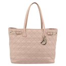 Christian Dior Canage Panarea Tote Bag Coated Canvas Pink Gold Auth mr2712-2
