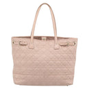 Christian Dior Canage Panarea Tote Bag Coated Canvas Pink Gold Auth mr2712-3