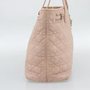 Christian Dior Canage Panarea Tote Bag Coated Canvas Pink Gold Auth mr2712-4