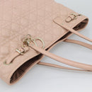 Christian Dior Canage Panarea Tote Bag Coated Canvas Pink Gold Auth mr2712-6