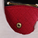 CHANEL Chain Pouch Cotton Pink Gold CC Auth mr2713-17