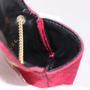 CHANEL Chain Pouch Cotton Pink Gold CC Auth mr2713-20