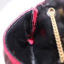 CHANEL Chain Pouch Cotton Pink Gold CC Auth mr2713-21