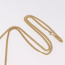 CHANEL Chain Pouch Cotton Pink Gold CC Auth mr2713-9