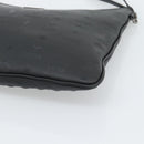 MCM Vicetos Logogram Clutch Bag Leather PVC Black Silver Auth mr2715-10