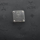 MCM Vicetos Logogram Clutch Bag Leather PVC Black Silver Auth mr2715-15