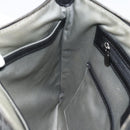 MCM Vicetos Logogram Clutch Bag Leather PVC Black Silver Auth mr2715-19