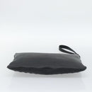 MCM Vicetos Logogram Clutch Bag Leather PVC Black Silver Auth mr2715-9