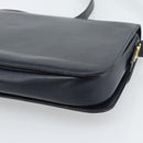 CELINE Shoulder Bag Leather Navy Gold Auth mr2716-12