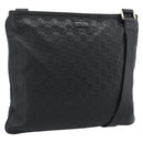 GUCCI GG Canvas Guccissima Shoulder Bag Leather Black Gold 201446 Auth mr2717-1