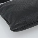 GUCCI GG Canvas Guccissima Shoulder Bag Leather Black Gold 201446 Auth mr2717-11