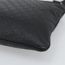 GUCCI GG Canvas Guccissima Shoulder Bag Leather Black Gold 201446 Auth mr2717-12