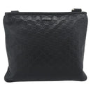 GUCCI GG Canvas Guccissima Shoulder Bag Leather Black Gold 201446 Auth mr2717-2