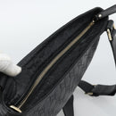 GUCCI GG Canvas Guccissima Shoulder Bag Leather Black Gold 201446 Auth mr2717-6