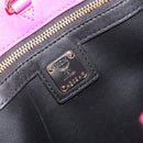 MCM Vicetos Logogram Hand Bag PVC Leather 2way Pink Gold Auth mr2718A-12
