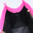 MCM Vicetos Logogram Hand Bag PVC Leather 2way Pink Gold Auth mr2718A-19