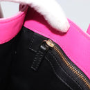 MCM Vicetos Logogram Hand Bag PVC Leather 2way Pink Gold Auth mr2718A-20
