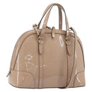 GUCCI Micro GG Canvas Guccissima Bag Patent Leather 2way Pink Beige Auth mr2719-1