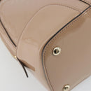 GUCCI Micro GG Canvas Guccissima Bag Patent Leather 2way Pink Beige Auth mr2719-18