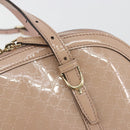 GUCCI Micro GG Canvas Guccissima Bag Patent Leather 2way Pink Beige Auth mr2719-10