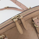 GUCCI Micro GG Canvas Guccissima Bag Patent Leather 2way Pink Beige Auth mr2719-19