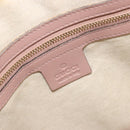 GUCCI Micro GG Canvas Guccissima Bag Patent Leather 2way Pink Beige Auth mr2719-20