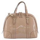 GUCCI Micro GG Canvas Guccissima Bag Patent Leather 2way Pink Beige Auth mr2719-13