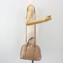 GUCCI Micro GG Canvas Guccissima Bag Patent Leather 2way Pink Beige Auth mr2719-25