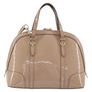 GUCCI Micro GG Canvas Guccissima Bag Patent Leather 2way Pink Beige Auth mr2719-2