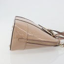 GUCCI Micro GG Canvas Guccissima Bag Patent Leather 2way Pink Beige Auth mr2719-3