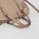 GUCCI Micro GG Canvas Guccissima Bag Patent Leather 2way Pink Beige Auth mr2719-7